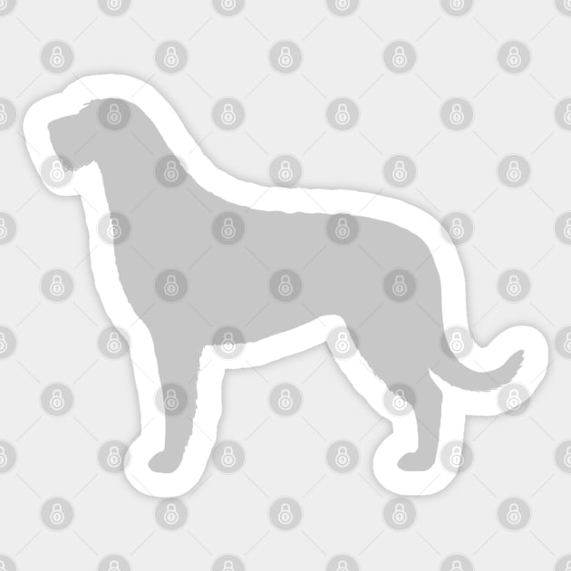 Irish Wolfhound Silhouette Sticker by Coffee Squirrel